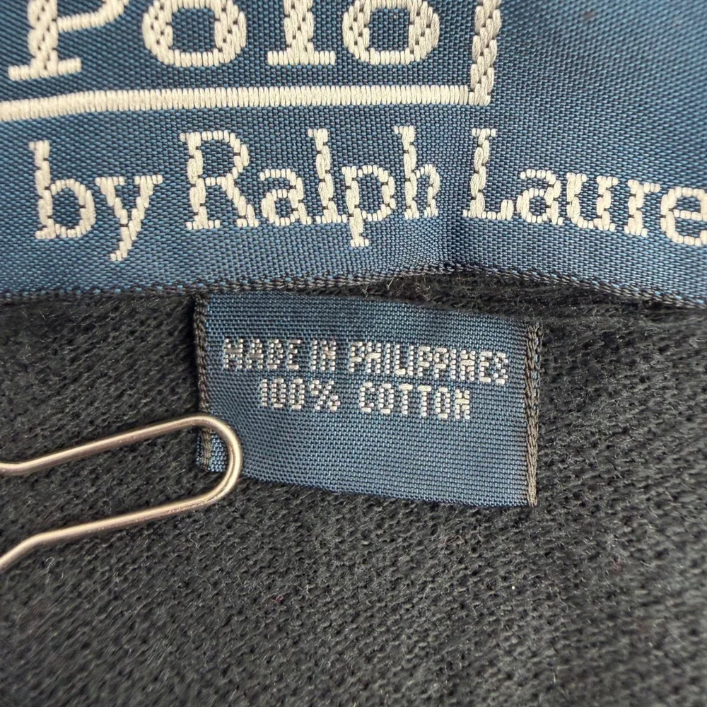 Polo Ralph Lauren Long Sleeve Collared Polo Shirt Mens XL Black Embroidered Pony